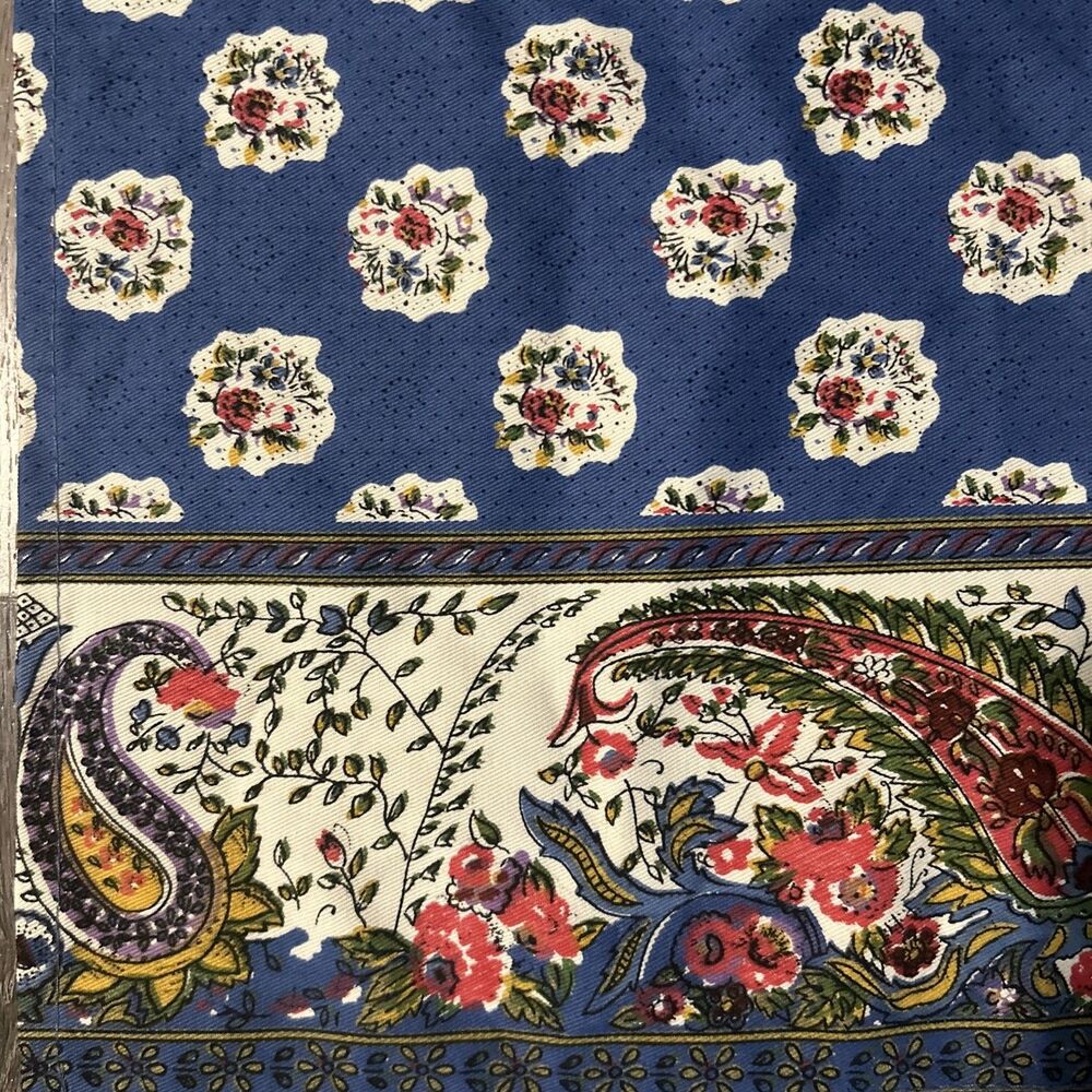 Williams Sonoma Cotton Apron W/Pockets Beautiful Multicolor Floral & Paisley - Picture 4 of 8